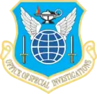 Office of Special Investigations emblem.mw-parser-output cite.citation{font-style:inherit;word-wrap:break-word}.mw-parser-output .citation q{quotes:"\"""\"""'""'"}.mw-parser-output .citation:target{background-color:rgba(0,127,255,0.133)}.mw-parser-output .id-lock-free.id-lock-free a{background:url("//upload.wikimedia.org/wikipedia/commons/6/65/Lock-green.svg")right 0.1em center/9px no-repeat}body:not(.skin-timeless):not(.skin-minerva) .mw-parser-output .id-lock-free a{background-size:contain}.mw-parser-output .id-lock-limited.id-lock-limited a,.mw-parser-output .id-lock-registration.id-lock-registration a{background:url("//upload.wikimedia.org/wikipedia/commons/d/d6/Lock-gray-alt-2.svg")right 0.1em center/9px no-repeat}body:not(.skin-timeless):not(.skin-minerva) .mw-parser-output .id-lock-limited a,body:not(.skin-timeless):not(.skin-minerva) .mw-parser-output .id-lock-registration a{background-size:contain}.mw-parser-output .id-lock-subscription.id-lock-subscription a{background:url("//upload.wikimedia.org/wikipedia/commons/a/aa/Lock-red-alt-2.svg")right 0.1em center/9px no-repeat}body:not(.skin-timeless):not(.skin-minerva) .mw-parser-output .id-lock-subscription a{background-size:contain}.mw-parser-output .cs1-ws-icon a{background:url("//upload.wikimedia.org/wikipedia/commons/4/4c/Wikisource-logo.svg")right 0.1em center/12px no-repeat}body:not(.skin-timeless):not(.skin-minerva) .mw-parser-output .cs1-ws-icon a{background-size:contain}.mw-parser-output .cs1-code{color:inherit;background:inherit;border:none;padding:inherit}.mw-parser-output .cs1-hidden-error{display:none;color:#d33}.mw-parser-output .cs1-visible-error{color:#d33}.mw-parser-output .cs1-maint{display:none;color:#2C882D;margin-left:0.3em}.mw-parser-output .cs1-format{font-size:95%}.mw-parser-output .cs1-kern-left{padding-left:0.2em}.mw-parser-output .cs1-kern-right{padding-right:0.2em}.mw-parser-output .citation .mw-selflink{font-weight:inherit}html.skin-theme-clientpref-night .mw-parser-output .cs1-maint{color:#18911F}html.skin-theme-clientpref-night .mw-parser-output .cs1-visible-error,html.skin-theme-clientpref-night .mw-parser-output .cs1-hidden-error{color:#f8a397}@media(prefers-color-scheme:dark){html.skin-theme-clientpref-os .mw-parser-output .cs1-visible-error,html.skin-theme-clientpref-os .mw-parser-output .cs1-hidden-error{color:#f8a397}html.skin-theme-clientpref-os .mw-parser-output .cs1-maint{color:#18911F}}"Fact Sheets: The AFOSI Shield Emblem". U.S. Air Force. 8 January 2008. Archived from the original on 30 December 2018. Retrieved 30 December 2018.