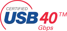 The certified USB4 40&nbsp;Gbps logo