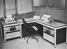 This early-1960s Monrobot XI computer used two paper tape reader/punches for offline data storage