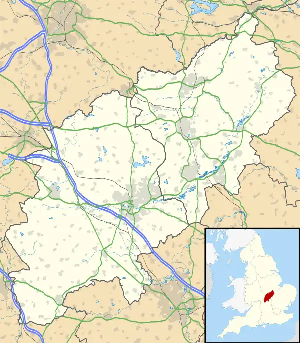 Daventry is located in Northamptonshire