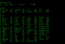 Screenshot of SCP (CP/M clone) running on the PC 1715