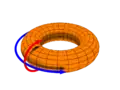 A two dimension torus, a donut.